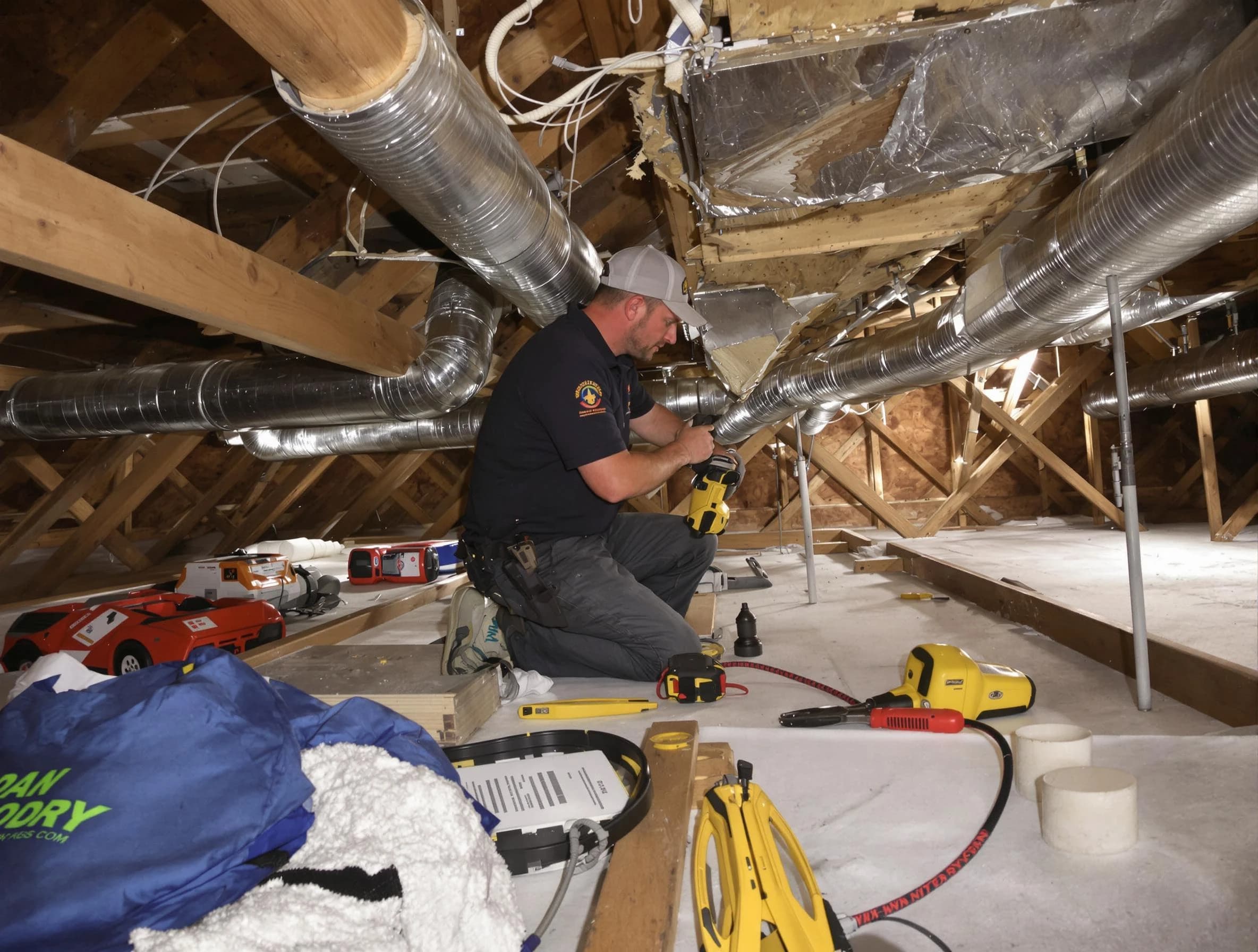 Professional air duct repair by McLoud Air Duct Cleaning in McLoud