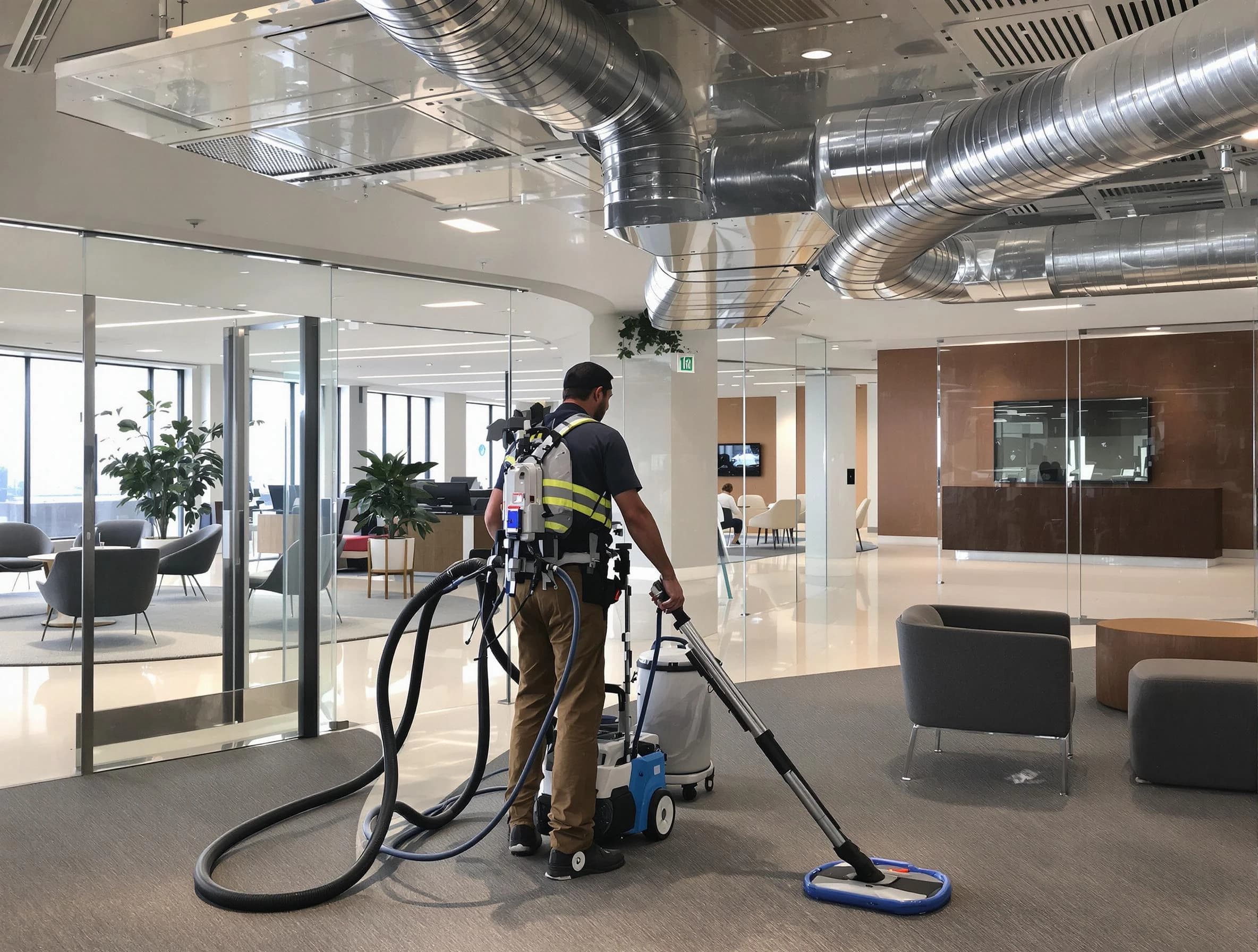 Commercial duct cleaning service by McLoud Air Duct Cleaning in McLoud