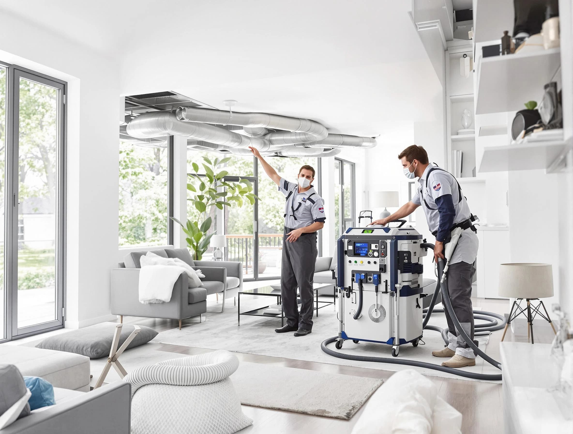 McLoud Air Duct Cleaning professional conducting pure air duct cleaning with state-of-the-art equipment in McLoud