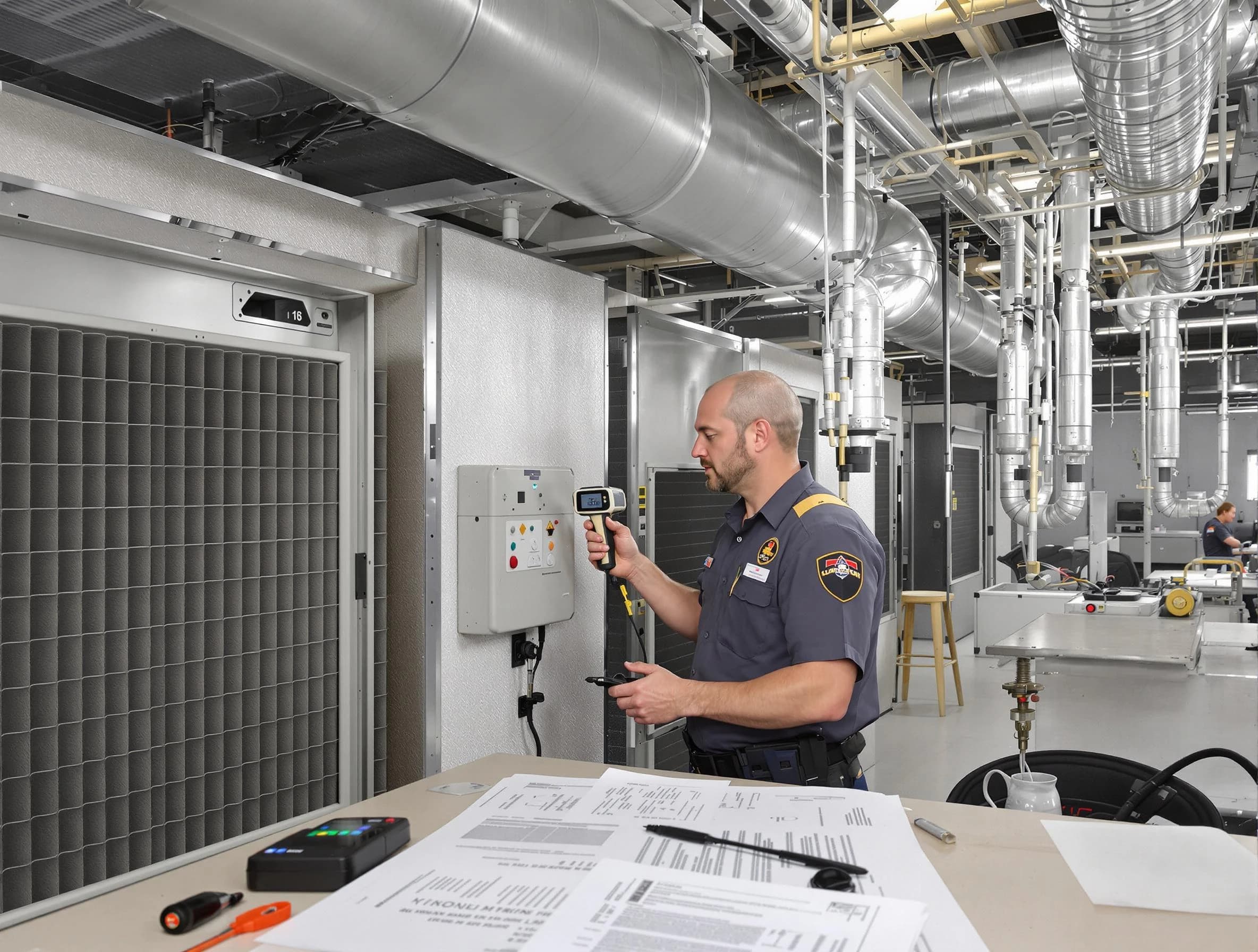 Professional filter system inspection by McLoud Air Duct Cleaning in McLoud