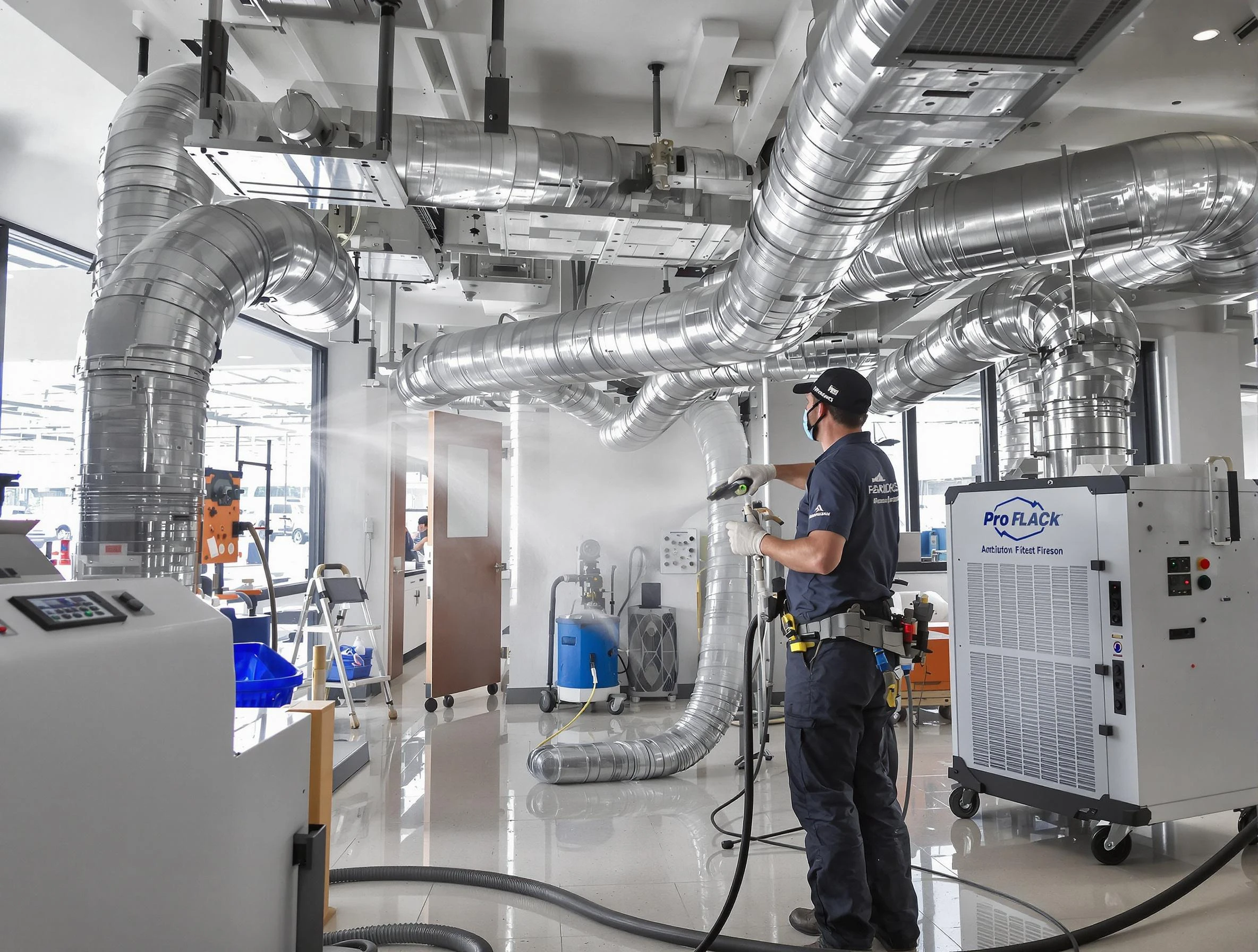 Negative Pressure Air Duct Cleaning in McLoud