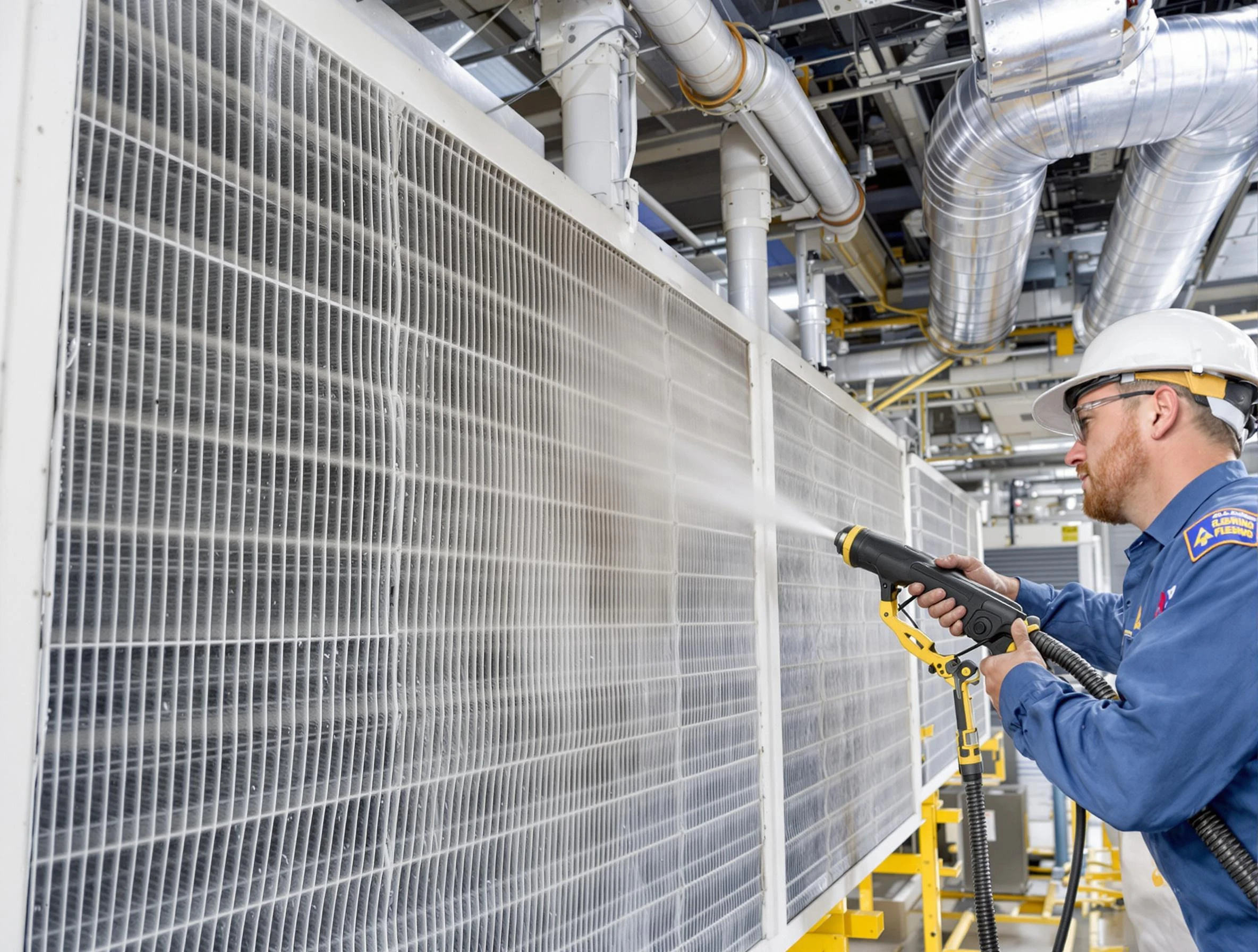 Professional commercial coil cleaning by McLoud Air Duct Cleaning in McLoud